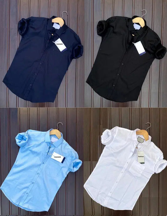 Pack of 4 Plain Shirts